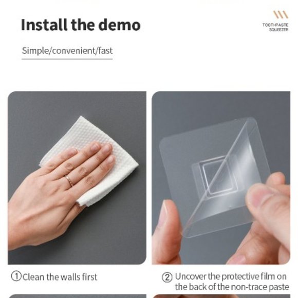 Simple Clean look Toothpaste Dispenser Wall Mount for Bathroom - Picture 2 of 9